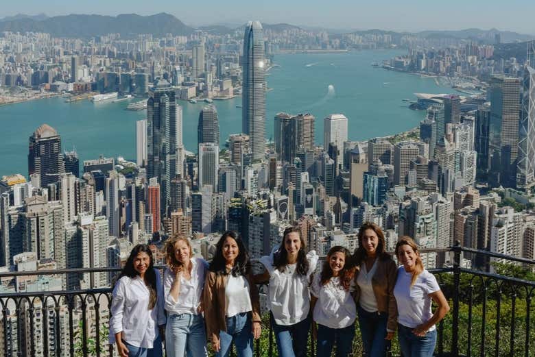 Disfrutando del tour privado por Hong Kong