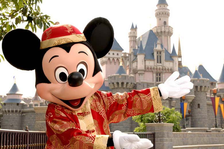 Mickey Mouse en Disneyland Hong kong